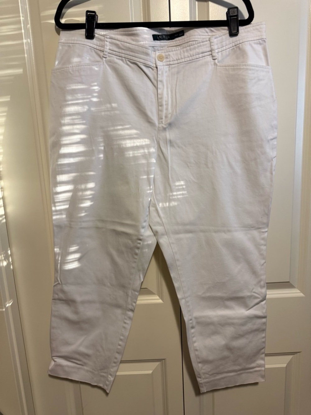 Lauren Ralph Lauren White Cropped Pant